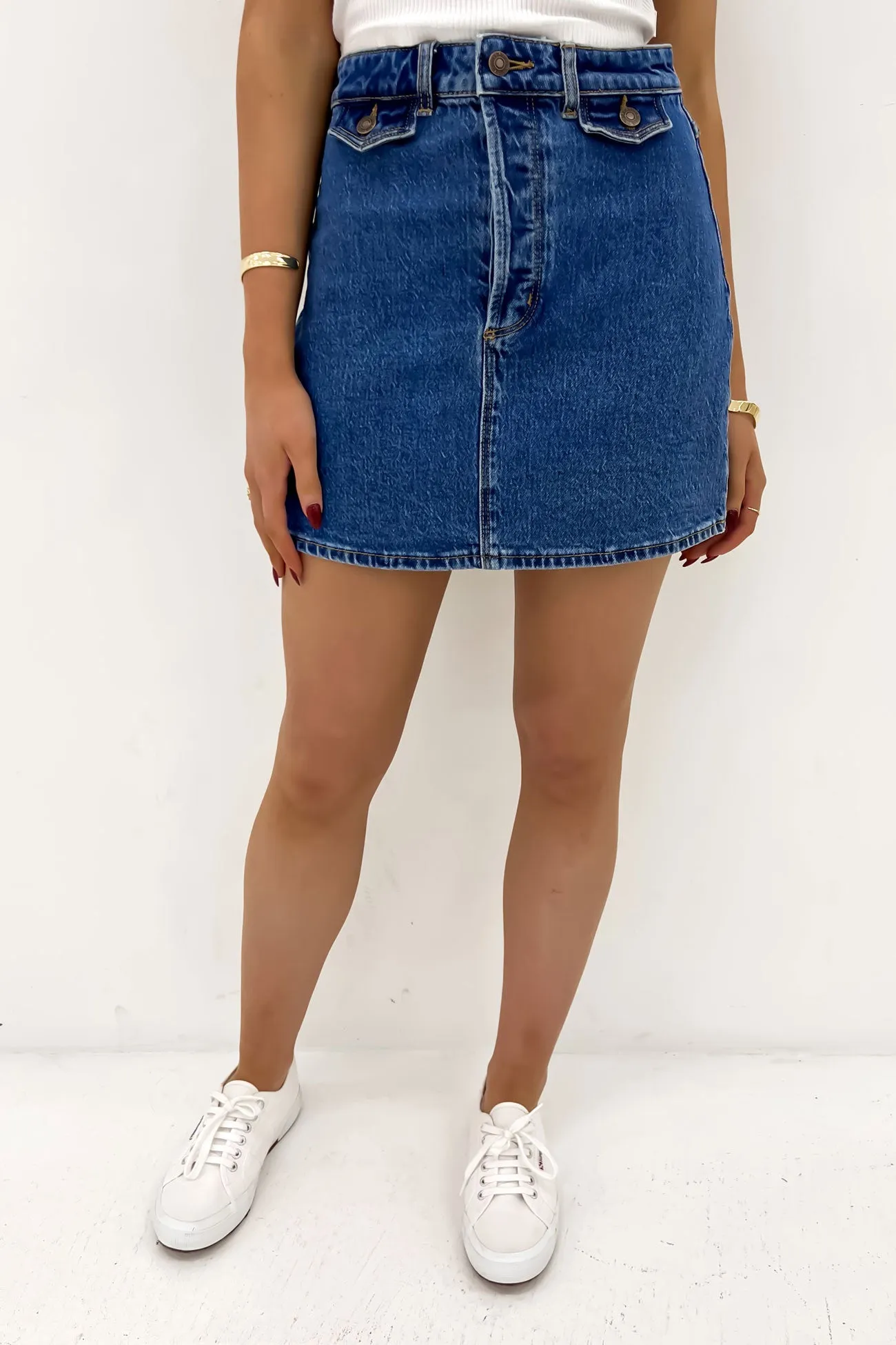 slim fit A-Line Mini Skirt Lia