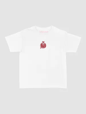 Anti Static Treatment pomegranate embroidered baby tee