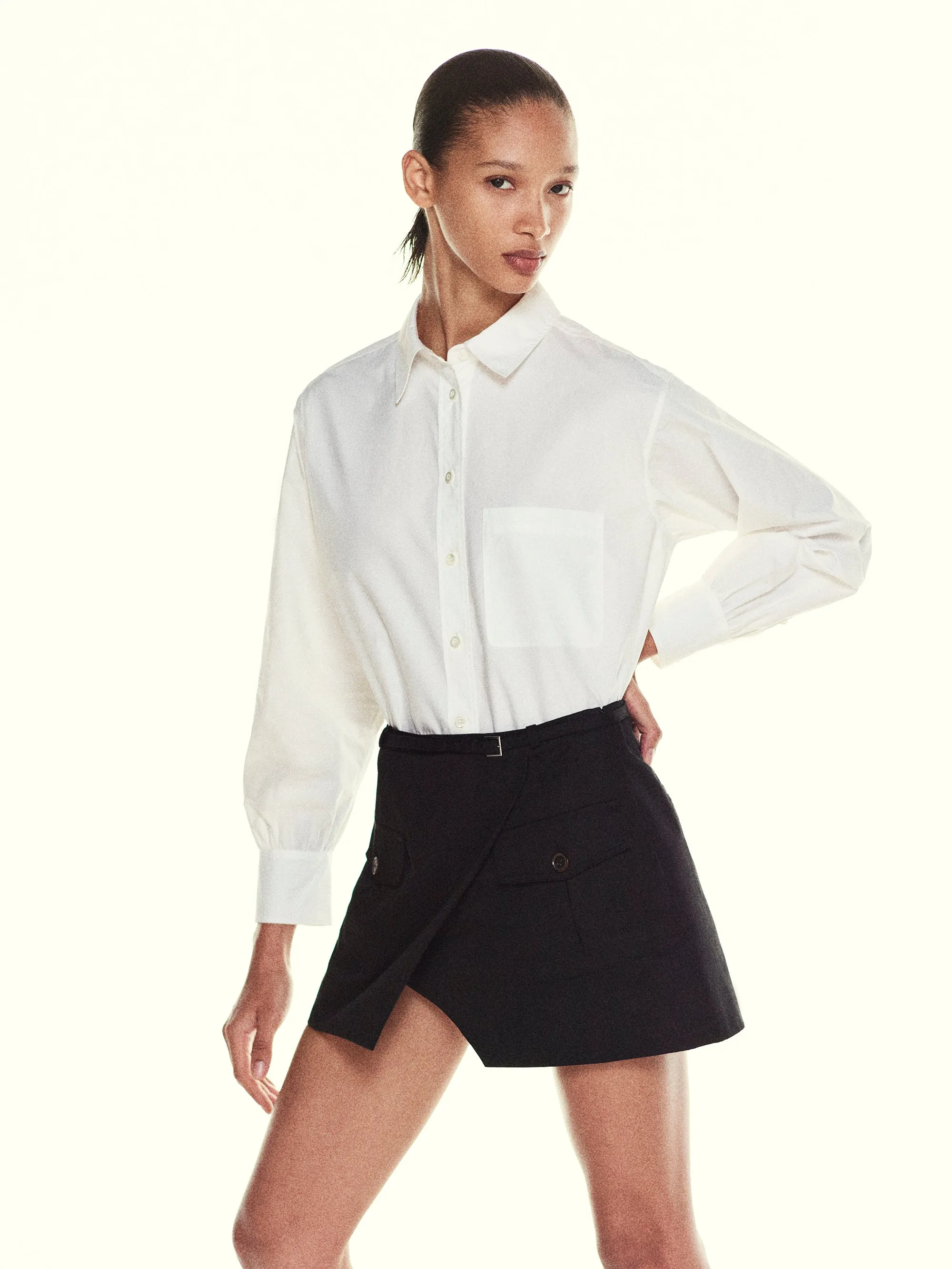 The Utility Cargo Skirt -- Black AntiPilling Surface