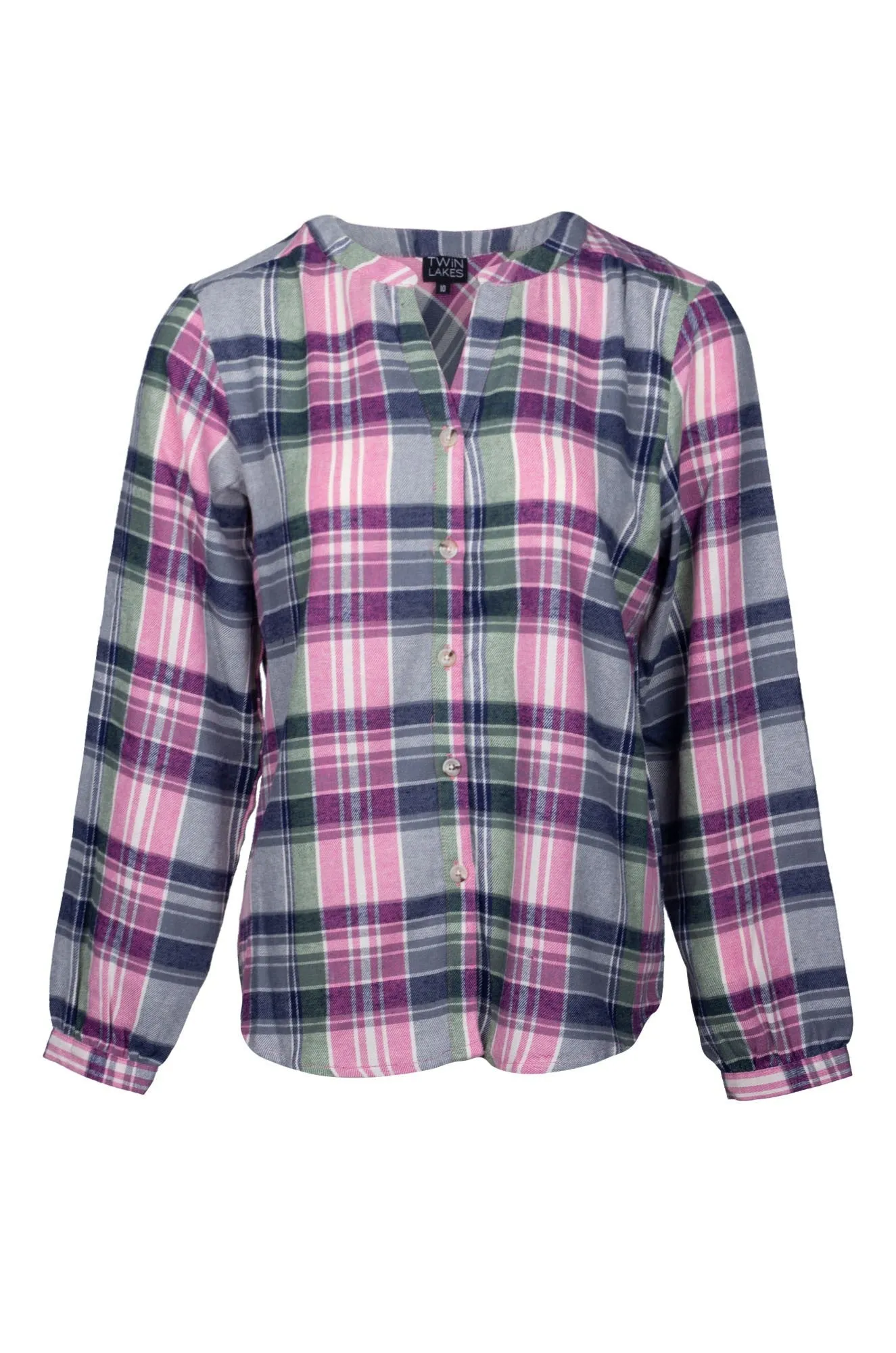 Relaxed Look Country Checks Shirt | Olive Pink Check | 6354B1