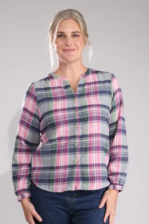 High-End Quality Versatile Design Country Checks Shirt | Olive Pink Check | 6354B1