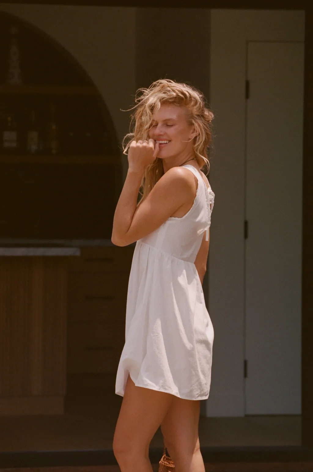 Unlined Look Smart and Polished Presley Dress Off White