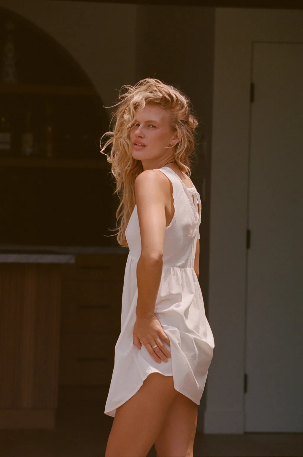 Presley Dress Off White Soft touch evening dress