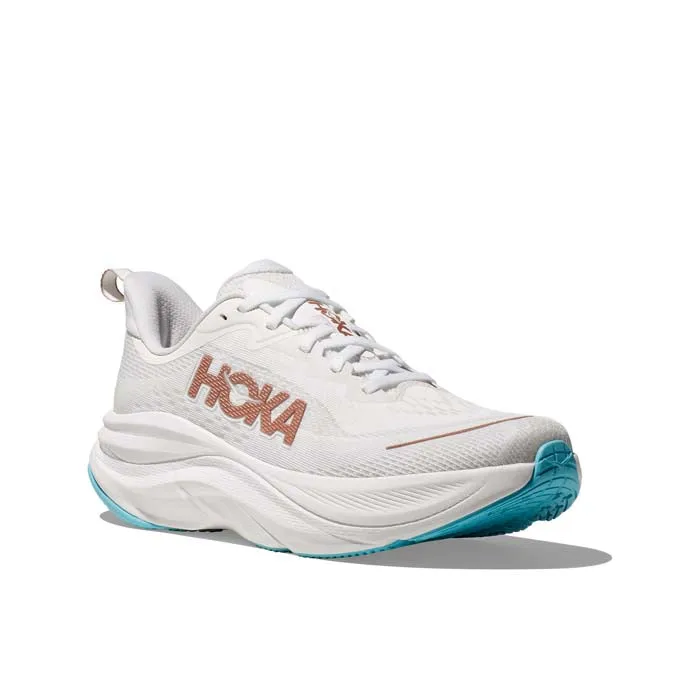 casual - wear Wellness - Promoting Womens Hoka Skyflow in Frost/Rose Gold