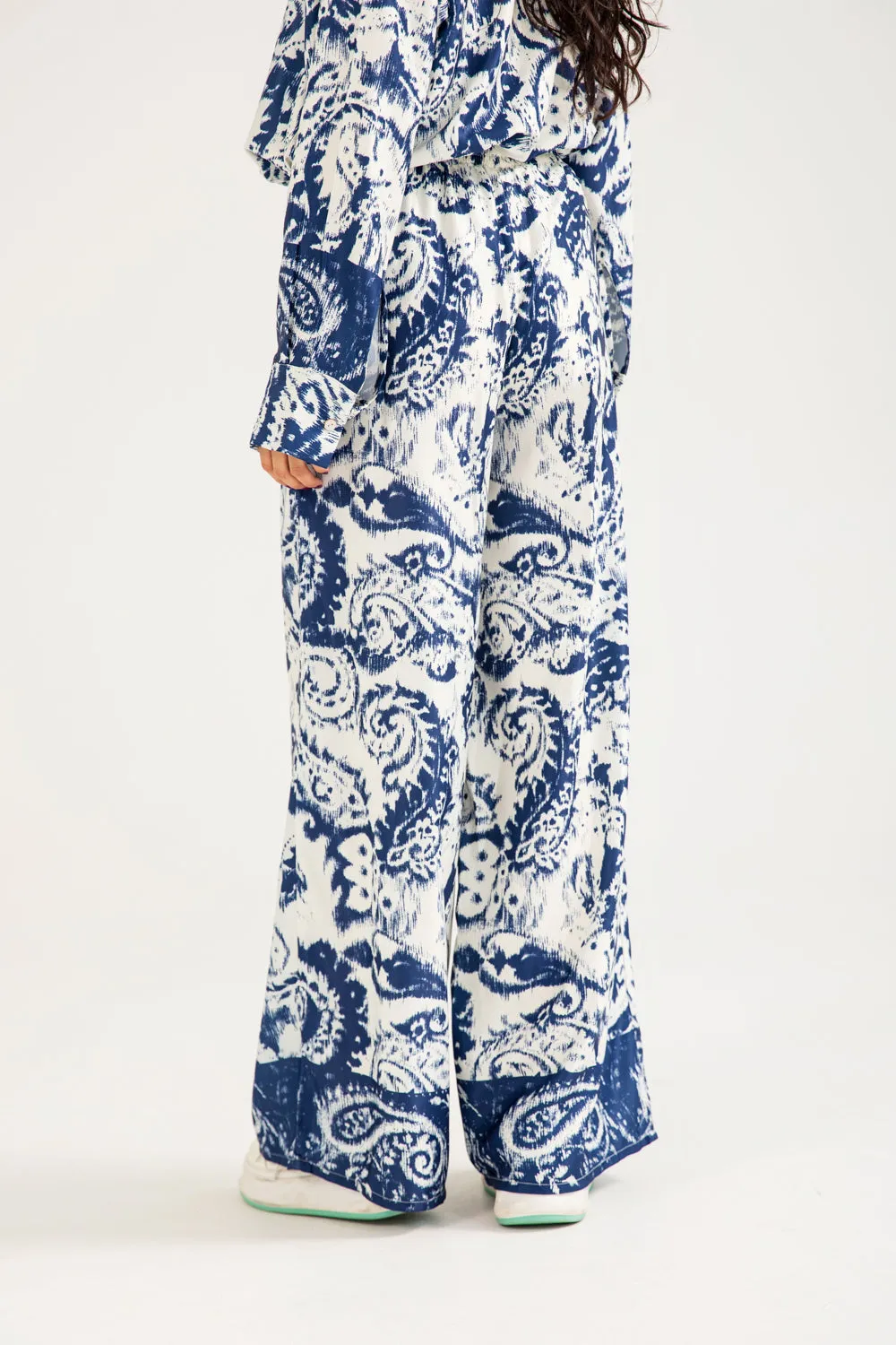 Breathable fabric PRINTED SATIN TROUSER