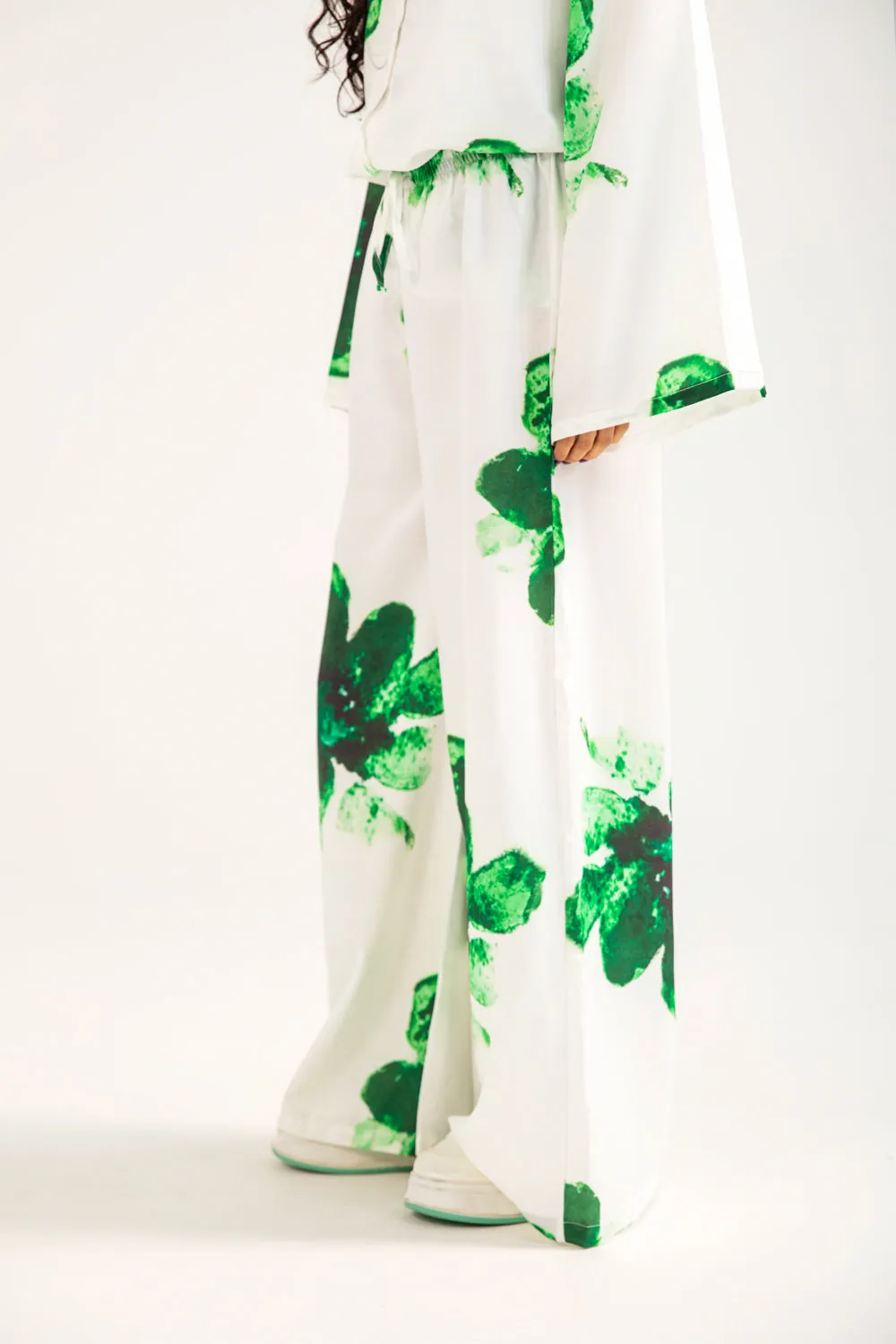 Body Fit Heat Friendly PRINTED SATIN TROUSER