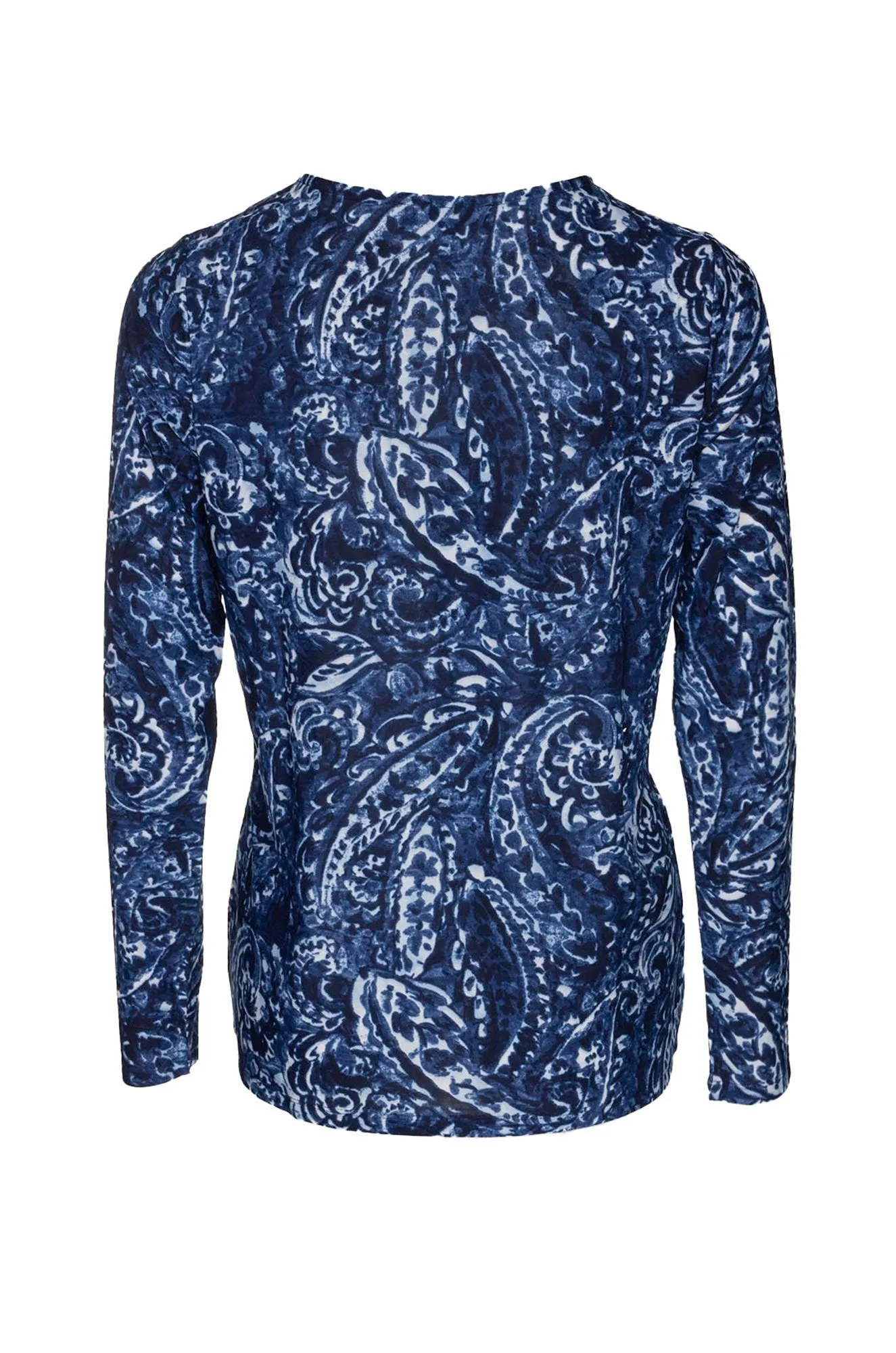 Flexible Apparel Star Mood Printed Slinky Top | NAVY PAISLEY | 7402B1