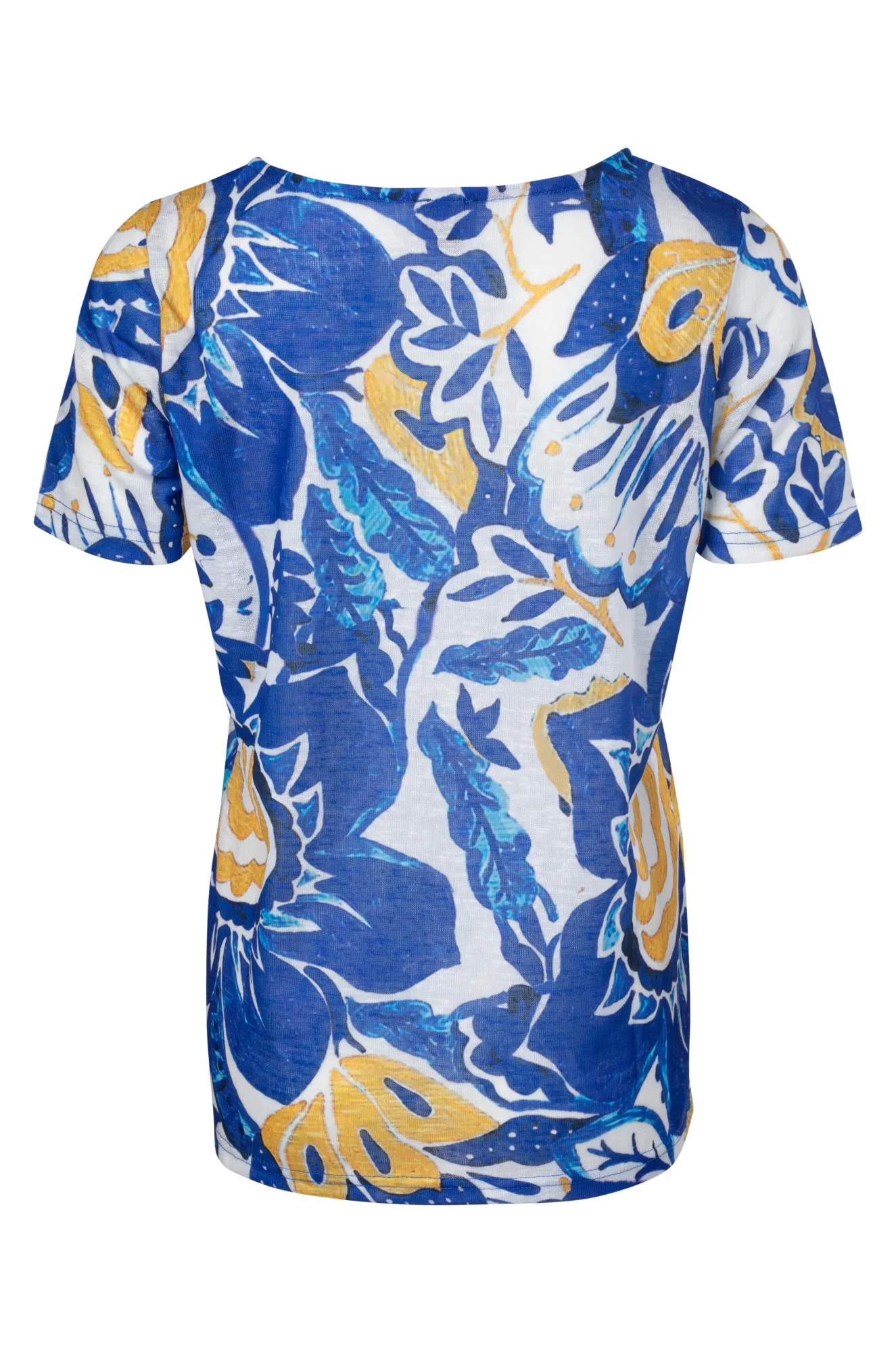 MultiDirectionalFlex Printed Slub Top | Blues Sun Floral | 6791A1