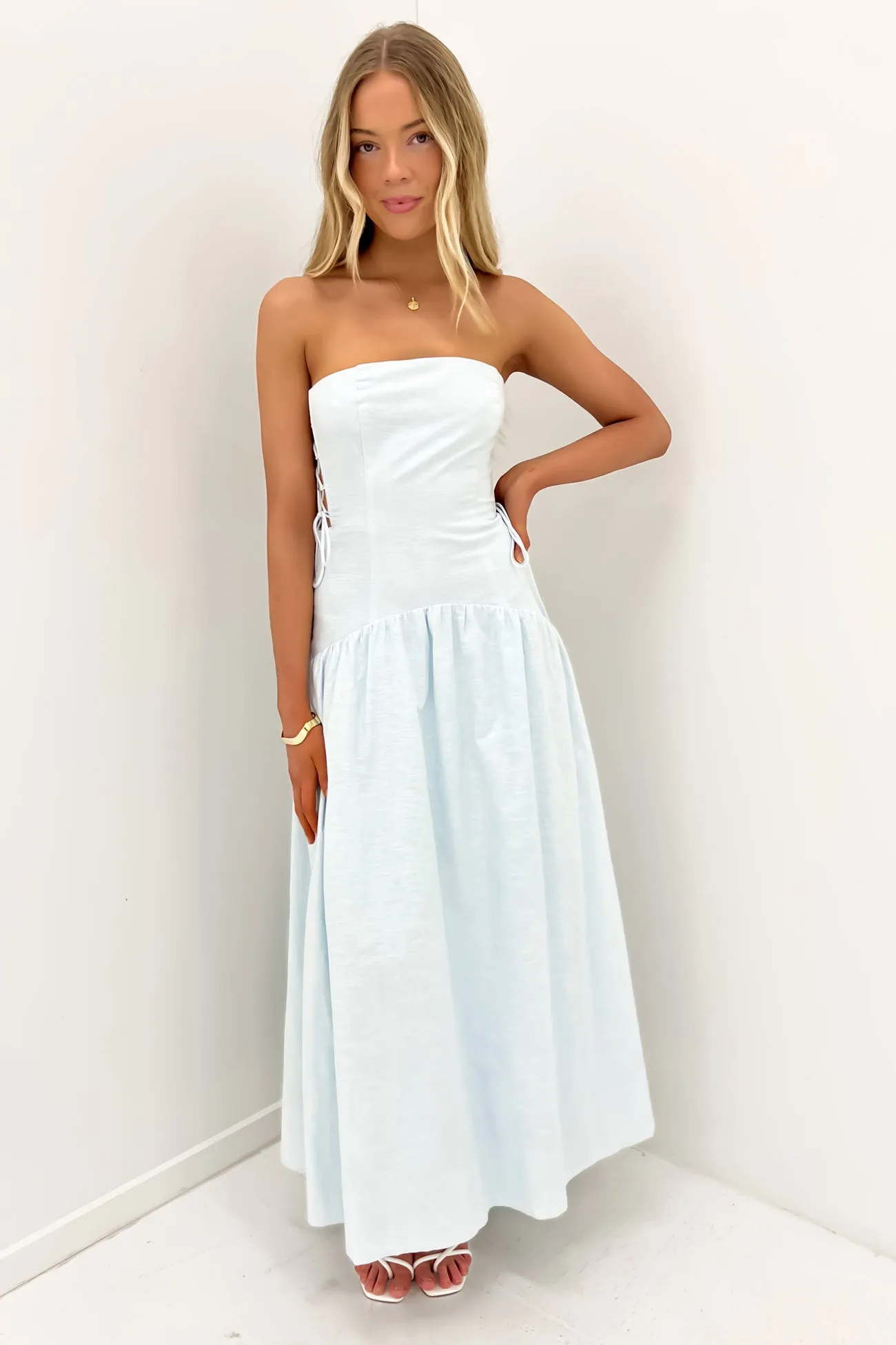 Gender Fluid Pixie Midi Dress Blue