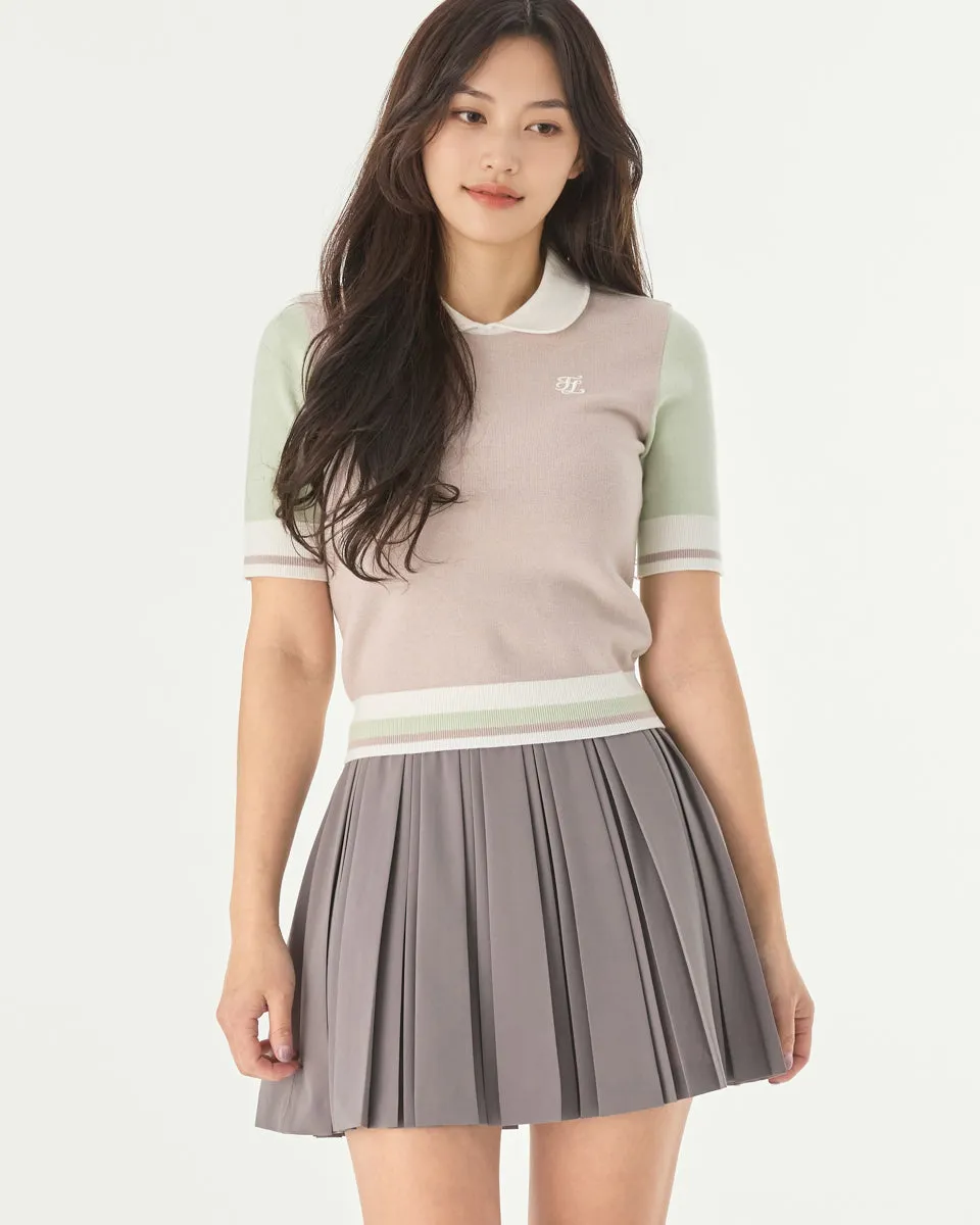 double pleated band skirt - Cocoa Smooth Layer