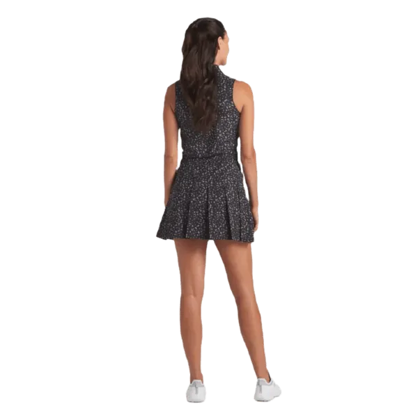 Puma Ladies Leopard Pleated Golf Dress - Black Calm Energy