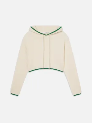 OekoTex Certified The Cable Hoodie -- Kelly Green Multi
