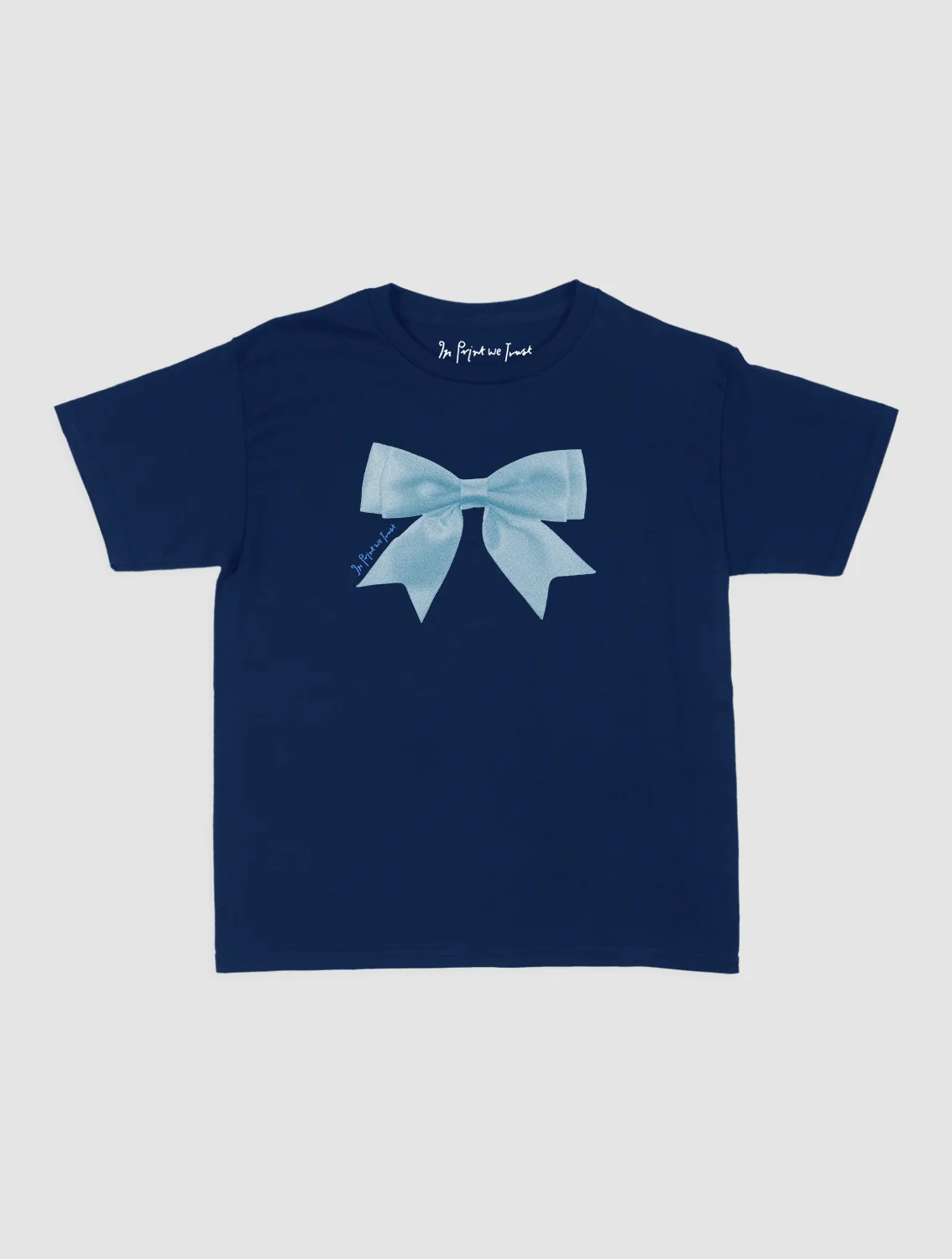 Breathable fabric put a bow on it baby tee