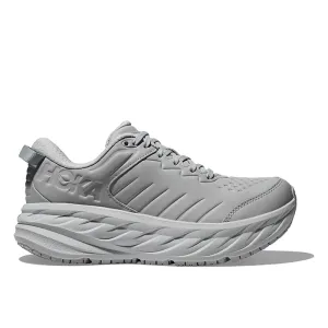Womens Hoka Bondi SR (Slip Resistant) Wide in Harbor Mist/Lunar Rock Flex Fit Anti Torsion Plate