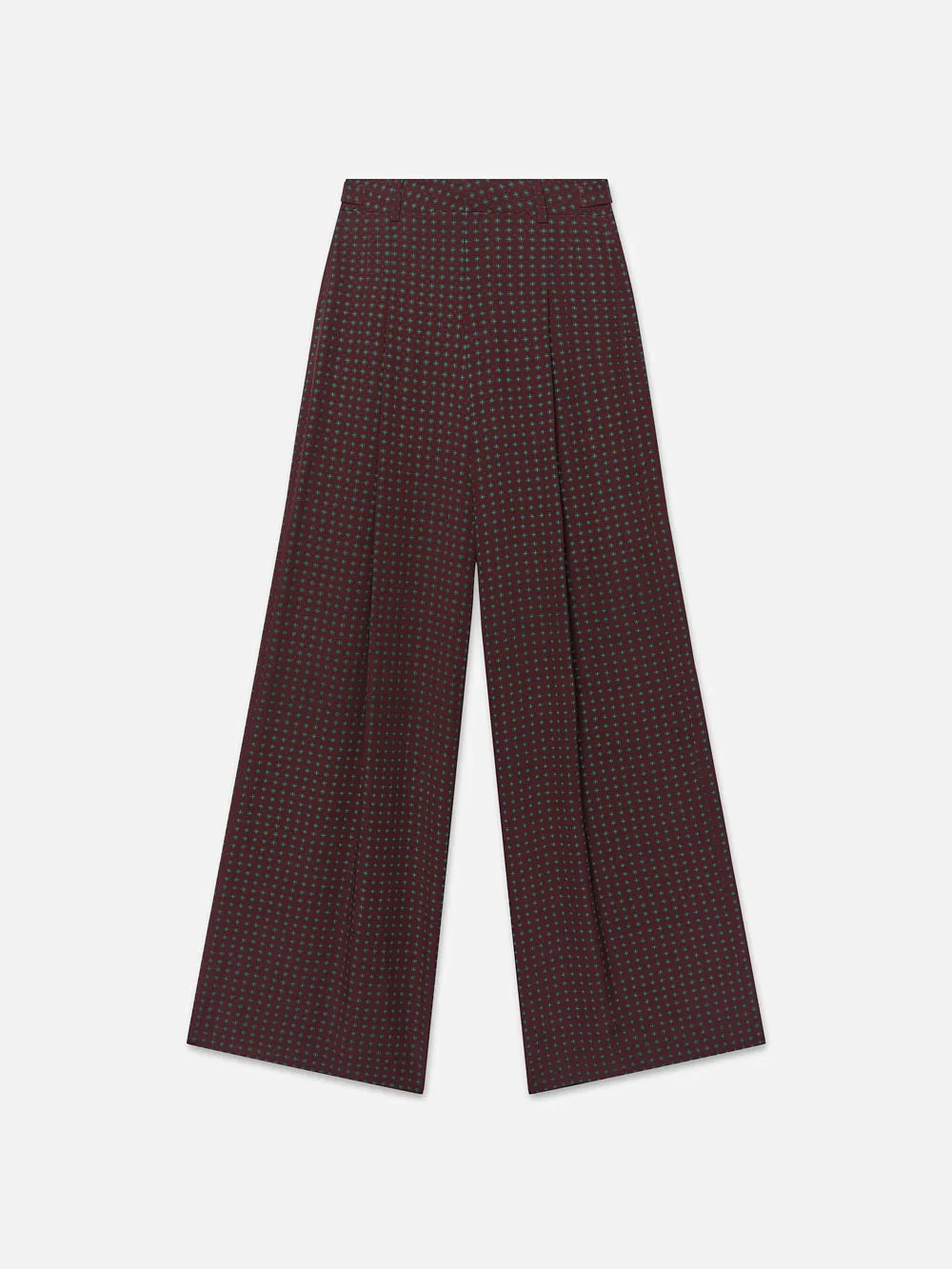 Ritz Women's Pleated Trouser -- Bordeaux Multi EcoFriendlyMaterial SnagFreeFabric
