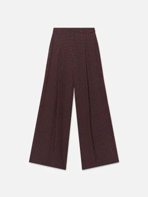 Comfy Active StainResistantFinish Ritz Women's Pleated Trouser -- Bordeaux Multi
