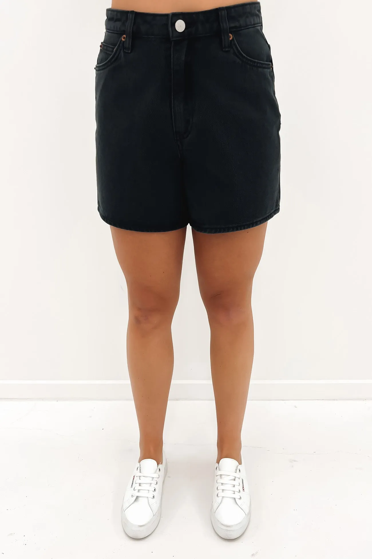 Hi Wide Short Toxic Black Non Restrictive Waistband