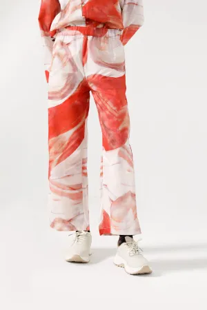 Cozy And Stylish PRINTED WIDE LEG TROUSER