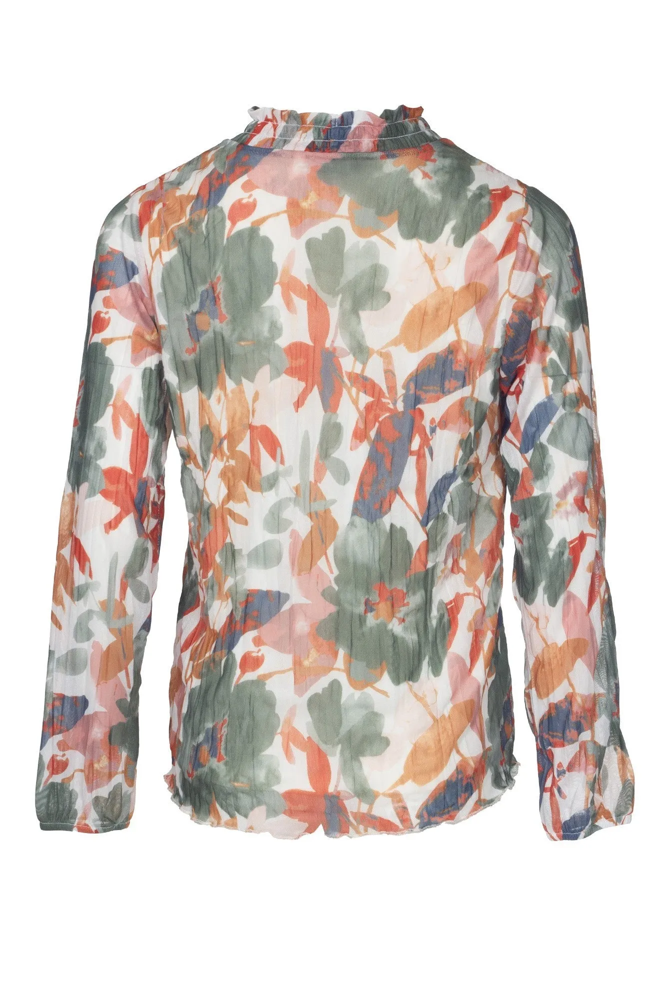 Crushed Mesh Top | Olive Spice Garden | 4511B1 ReinforcedHems EcoFriendlyDye