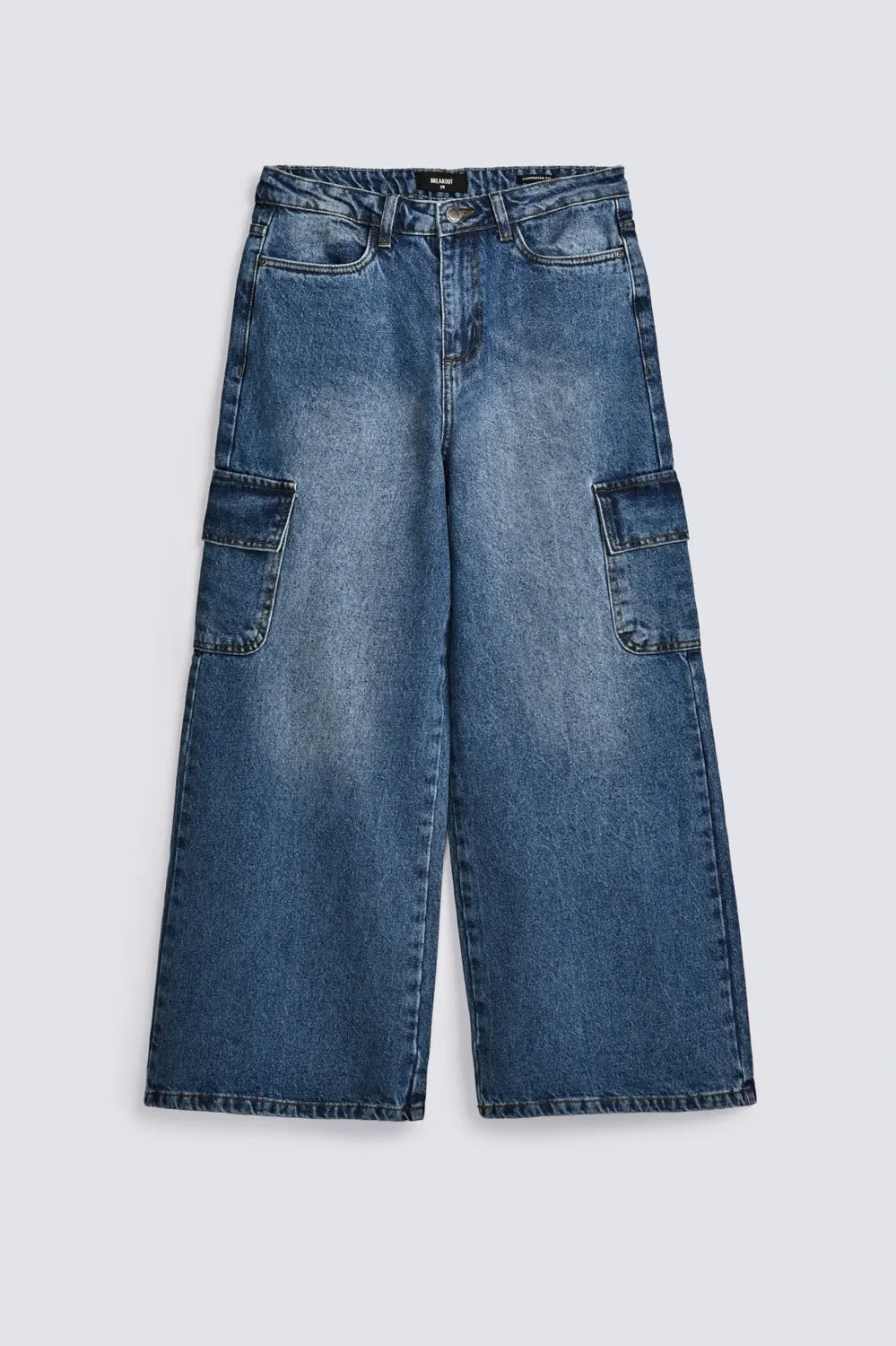 Cozy Design Reinforced Pockets MEGA WIDE CARPENTER FIT DENIM