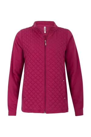 Water Repellent Finish Light Activated Cooling Brushed Fleece Jacket | RASPBERRY | 2255B1