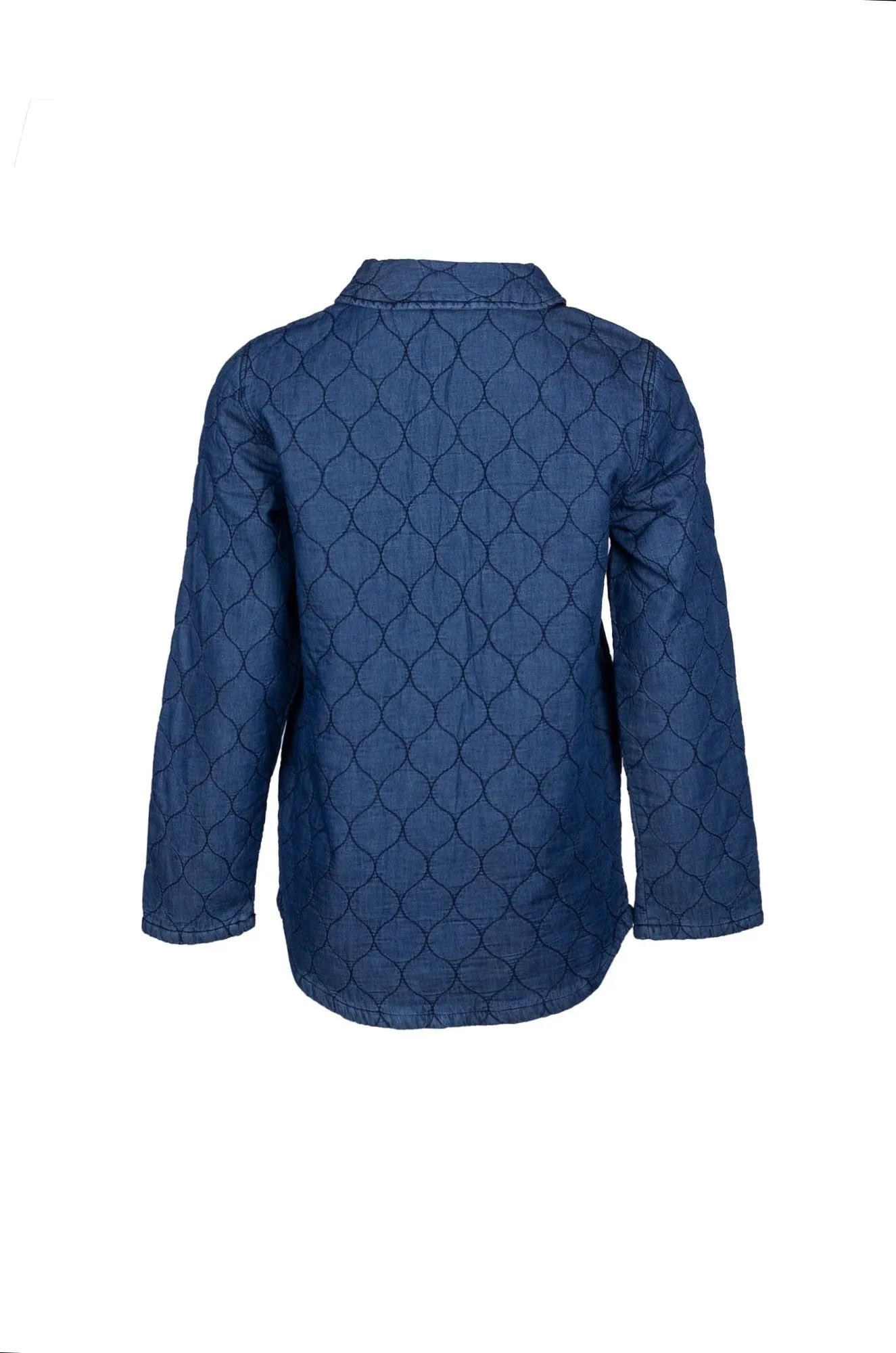 Quilted Lite weight Denim Jacket | DARK INDIGO | 6654B1 Fit For Daily Non Restrictive Tailoring