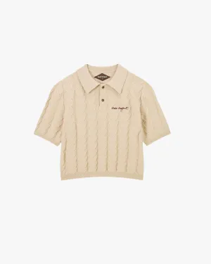 Breathable Mesh Panels Cora Polo Beige