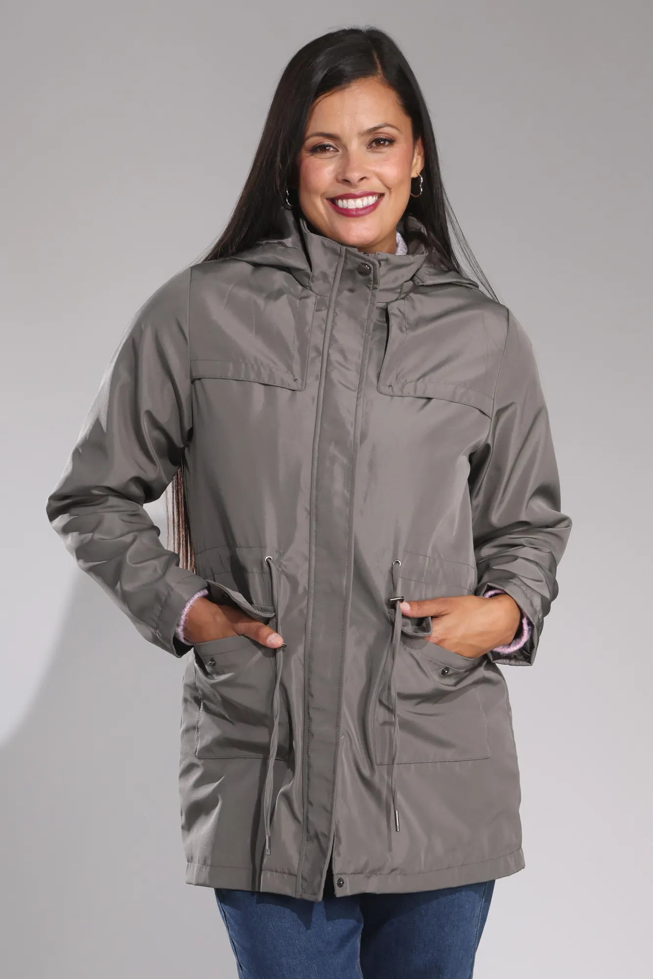 Jacket | MOCHA | 2452B1 Moisture Wicking Material Microfiber Blend