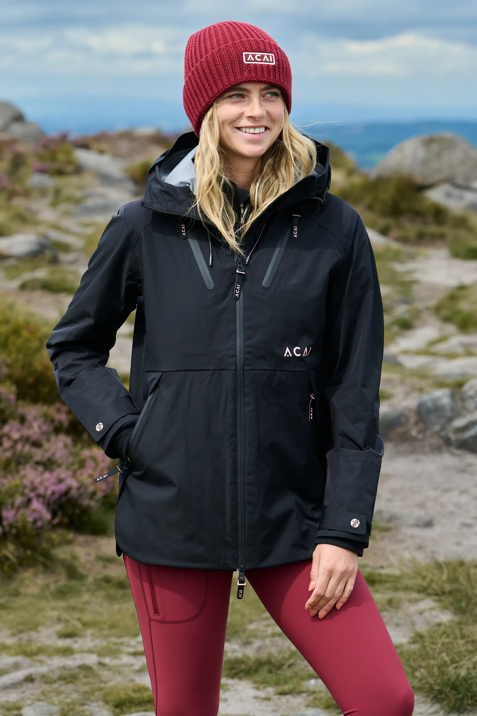 Windproof Material Convertible Style Rainscape Jacket - Black