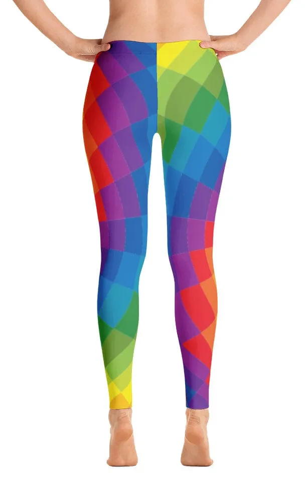 ReadyGOLF: Tie Dye Women's All-Over Leggings Squat Proof Indoor Exercise