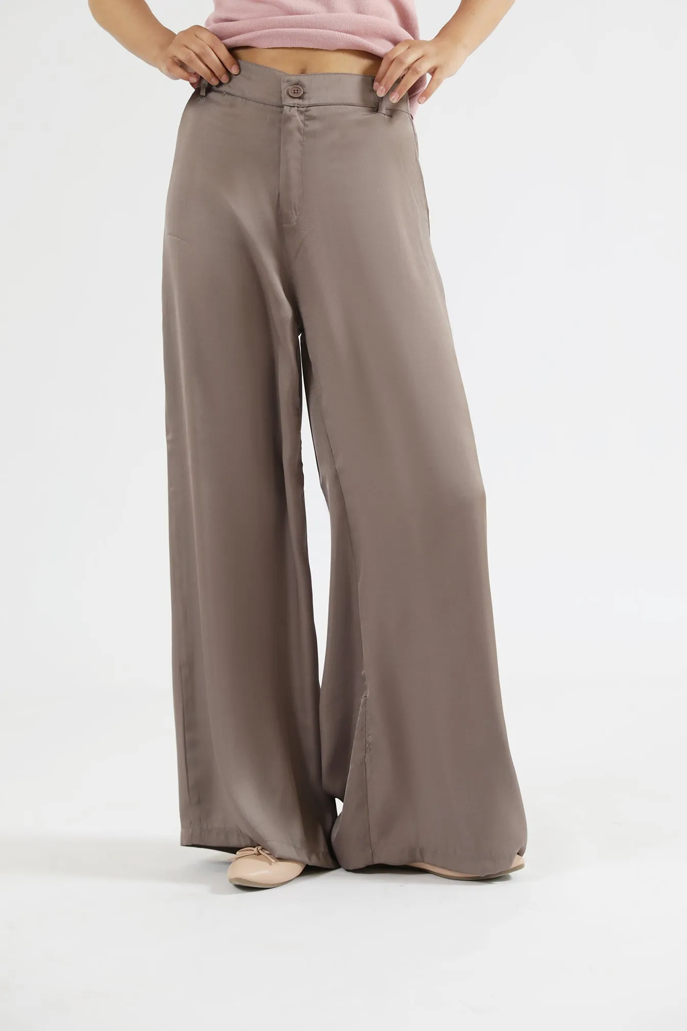Chic Design SILK WIDE LEG PANTS