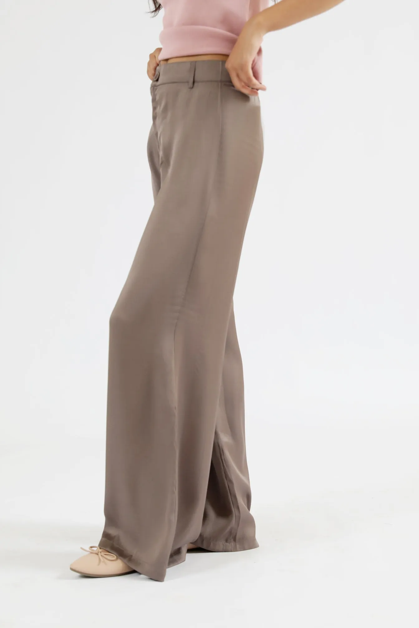SILK WIDE LEG PANTS Anti Snag Fabric Eco Dye Process