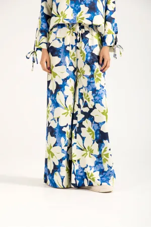 PRINTED WIDE LEG TROUSER Non Restrictive Cut