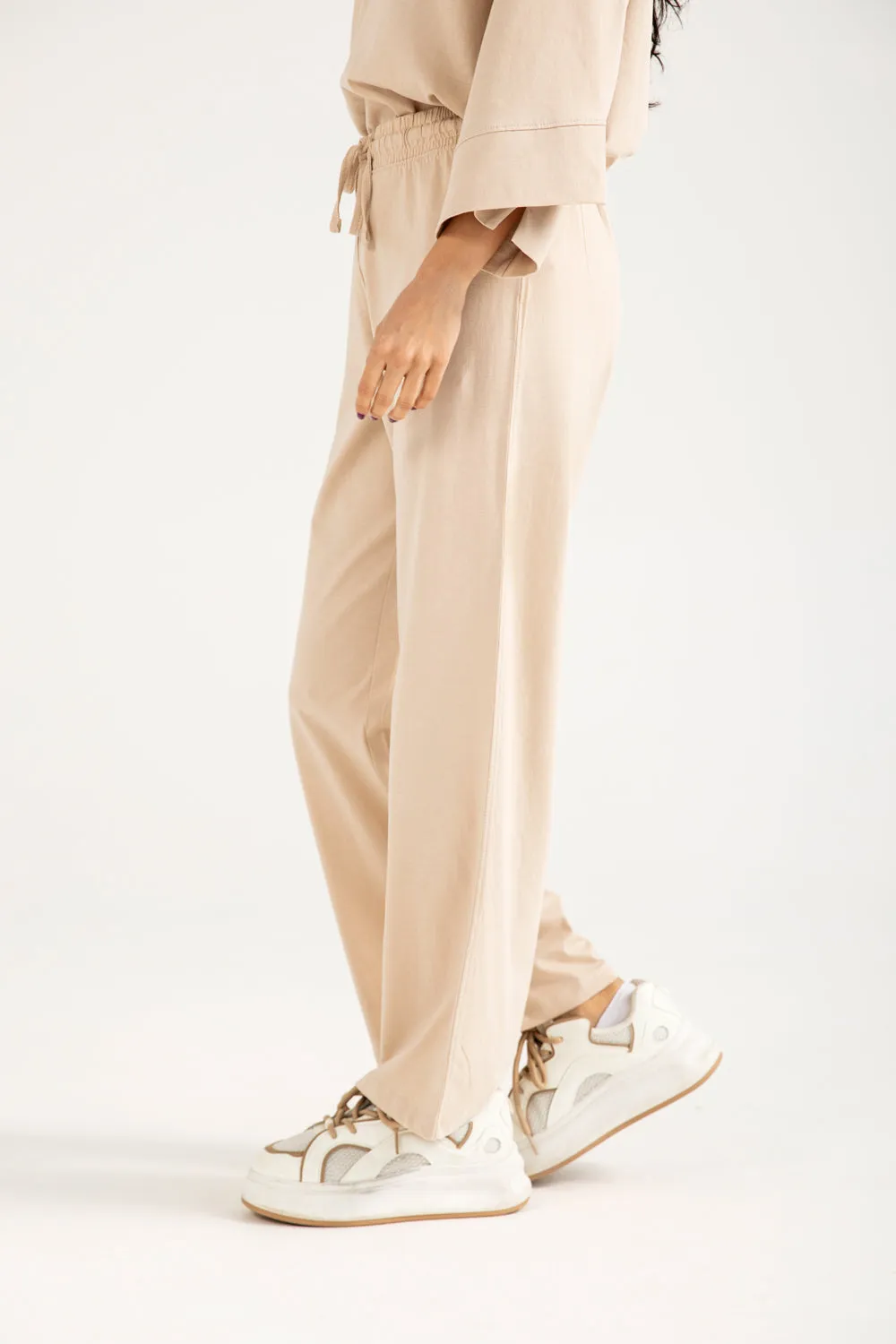 Ultra Soft Texture WIDE LEG TROUSERS
