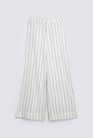 Windproof coating Day Ready STRIPED WIDE LEG TROUSER