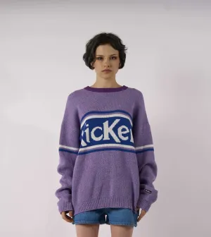 Smart Pick Outdoor Casual Look Kickers Purple Oversized Logo Knit
