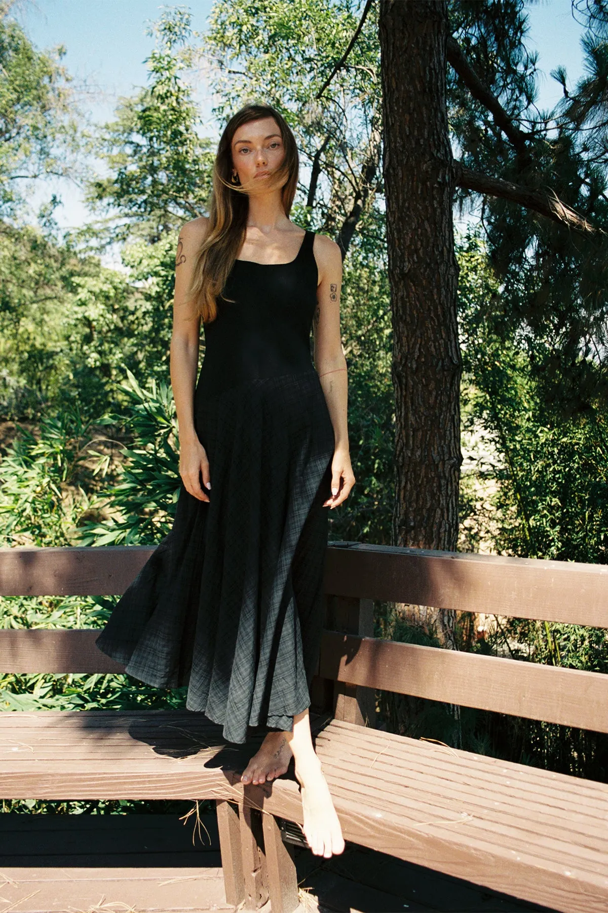 Reign Dress - Raven Plaid MinimalistDesign