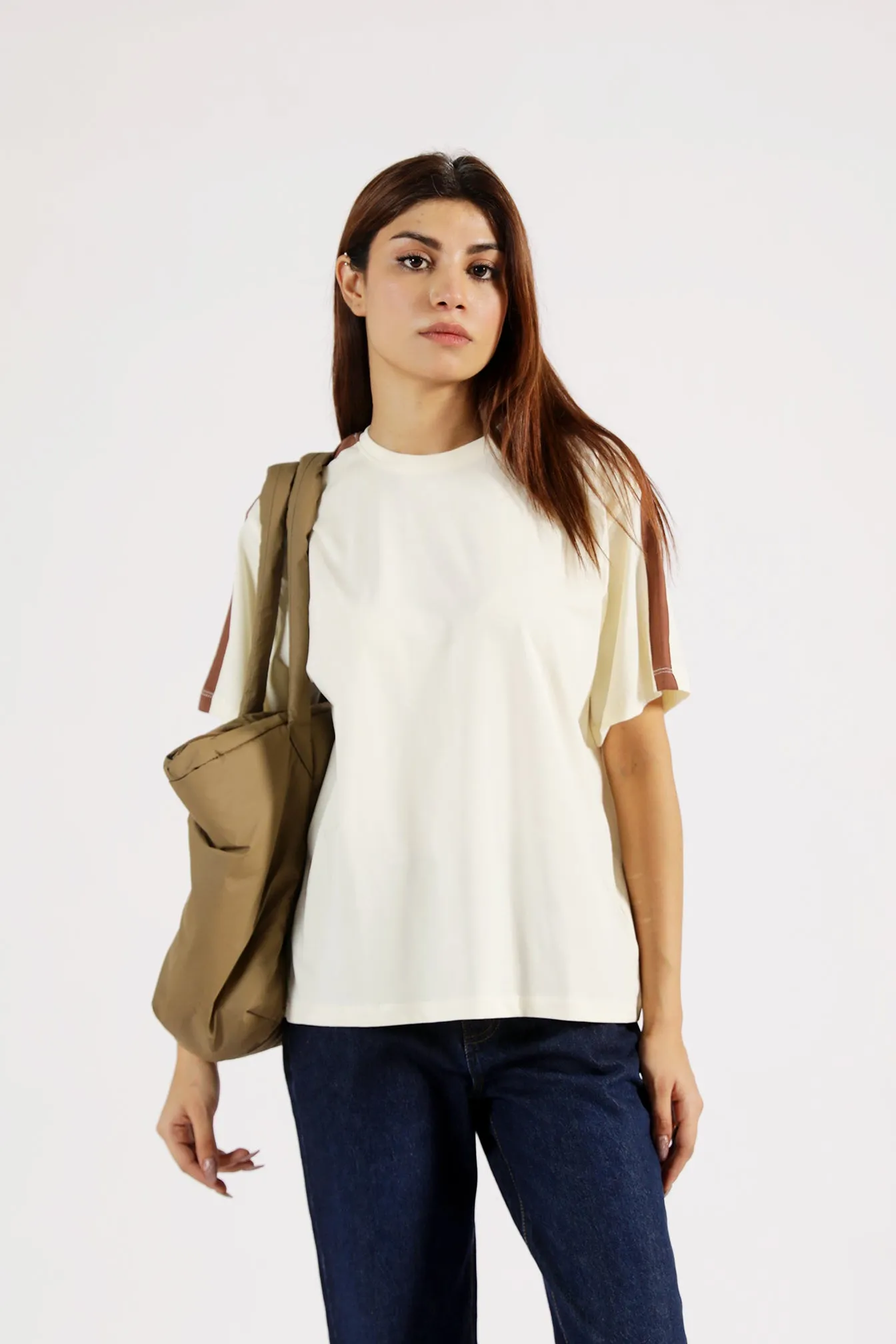 DoubleStitched Seams Quick Comfort Fit OVERSIZED CONTRAST TEE