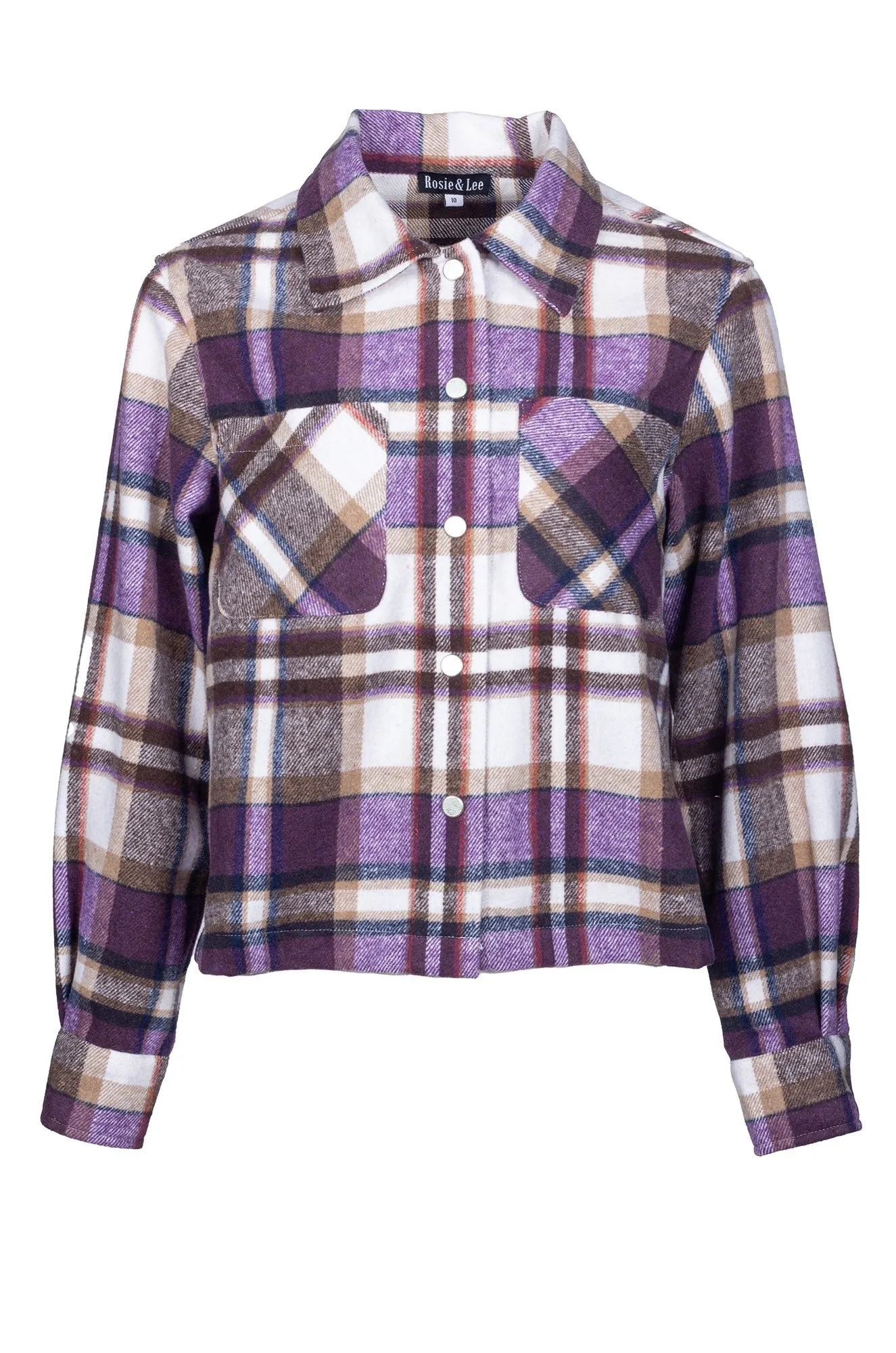 Lined Pockets City Commuter Brushed Checks Jacket | Amethyst Check | 6031B1