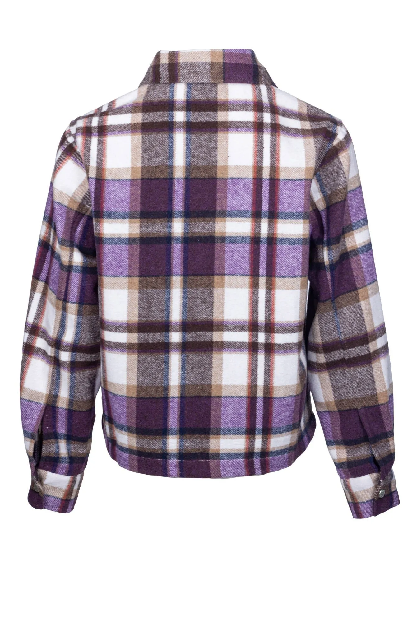 WaterRepellentExterior DurableStitching Brushed Checks Jacket | Amethyst Check | 6031B1