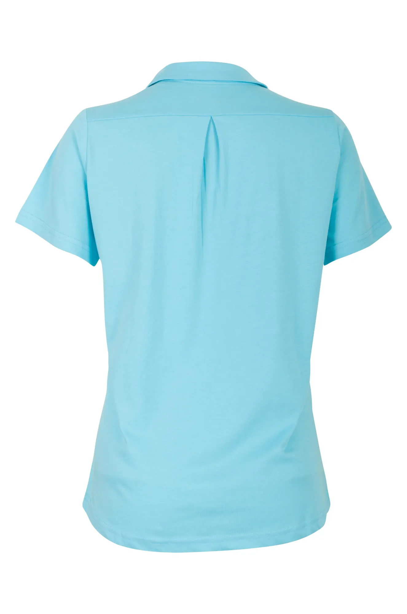 100% Cotton Polo Top | Aqua | 6005A1 Opaque Core HighElasticity