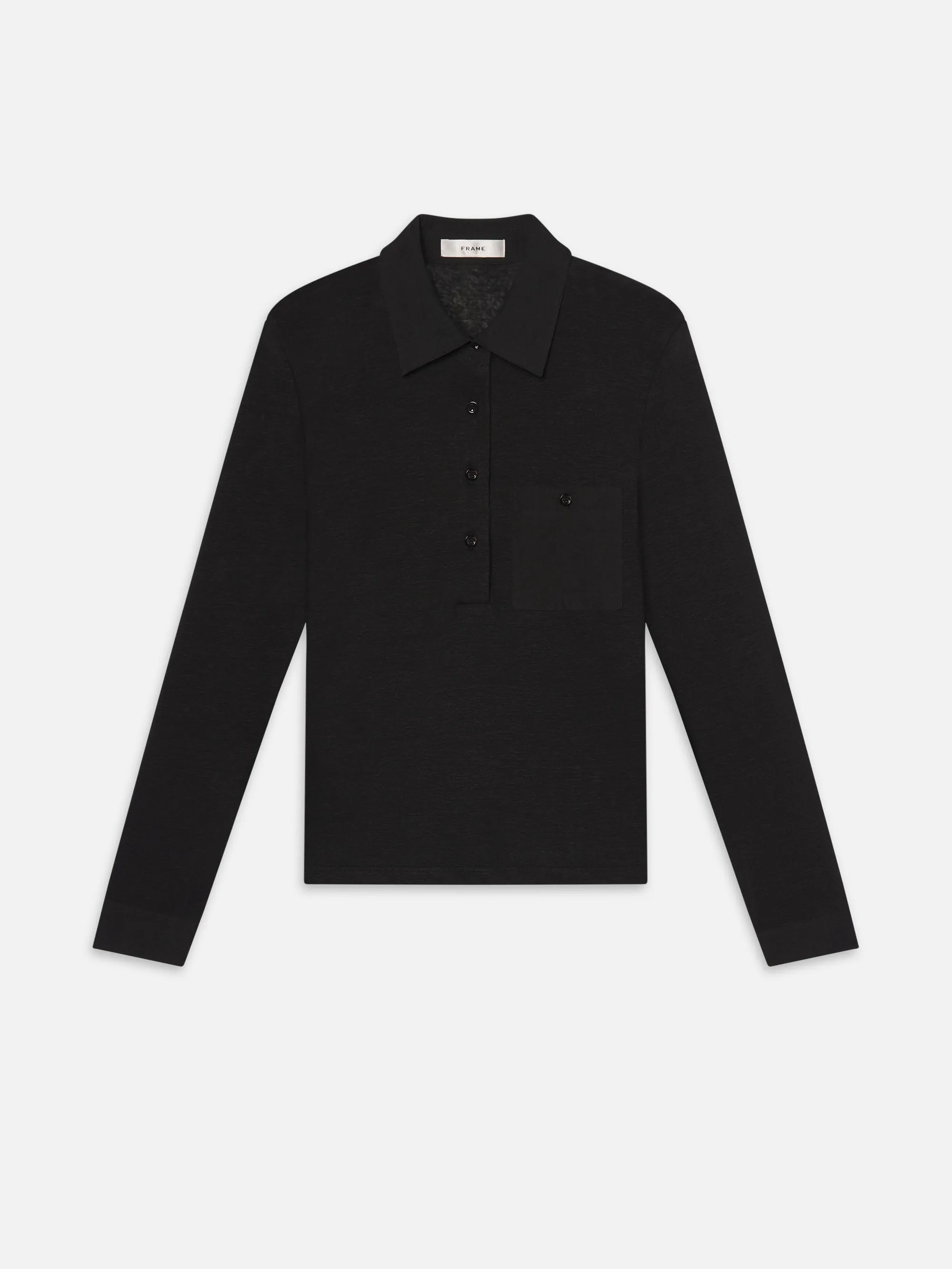 The Long Sleeve Caddy Polo -- Black Sporty Appeal