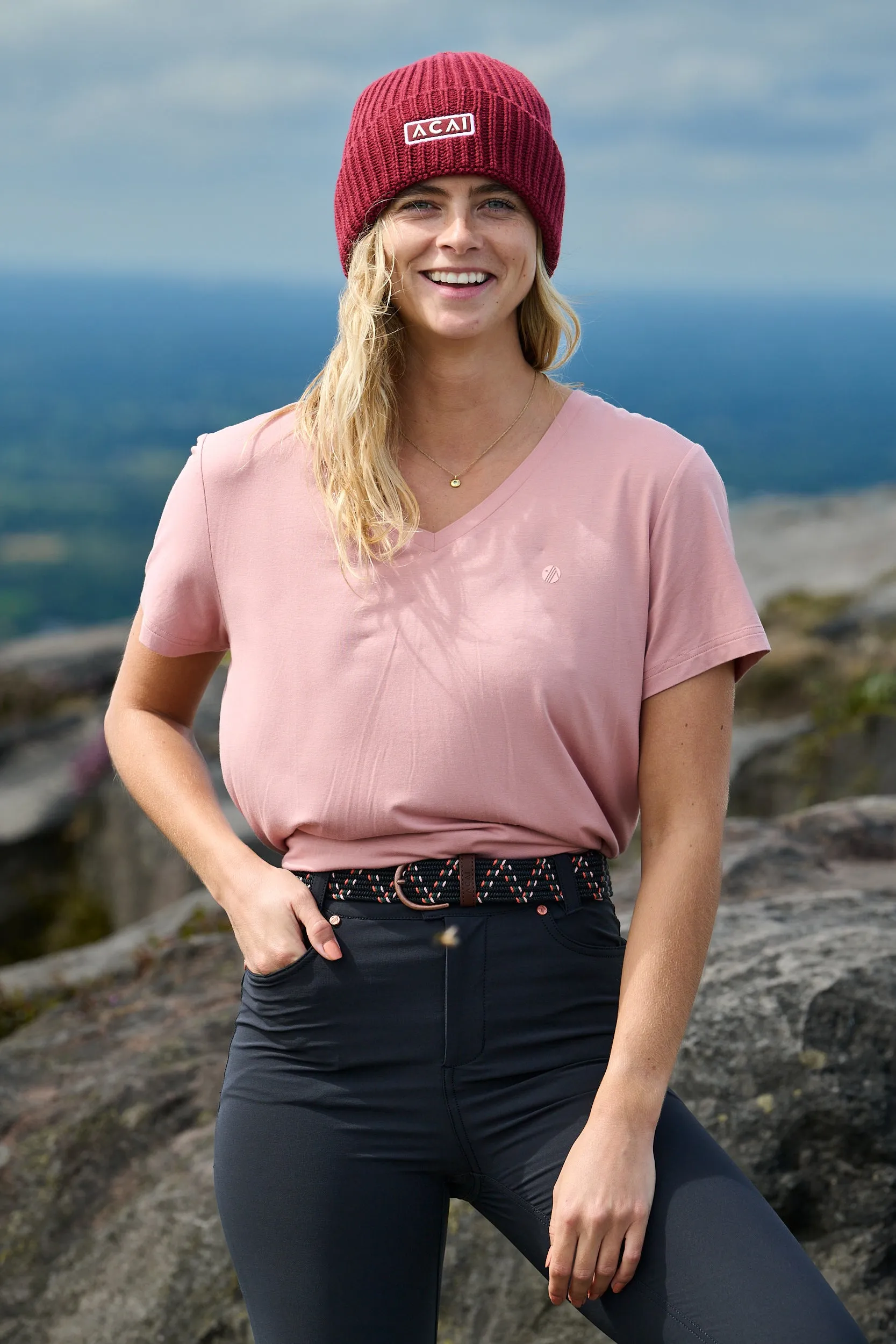 Casual Layers easygoing look Relax Tee - Dusky Pink