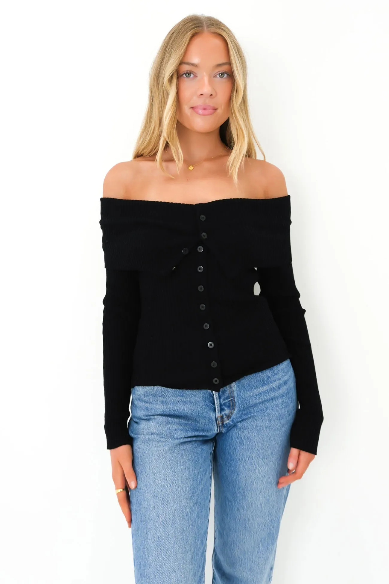 Senior Ease Cecilia Knit Long Sleeve Black
