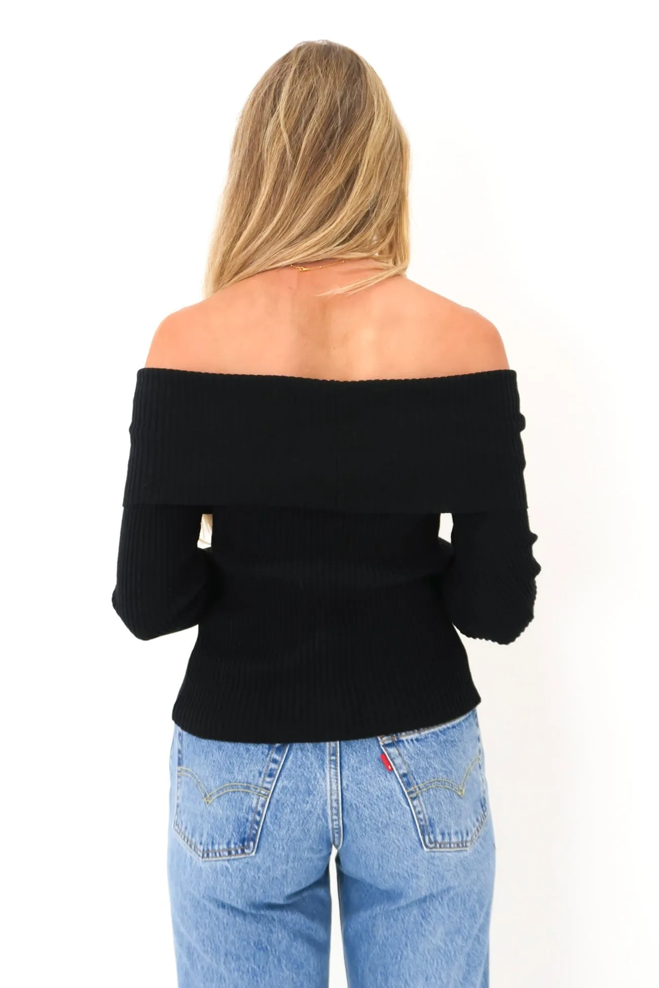FourWayStretchClothing Flexible Joints Cecilia Knit Long Sleeve Black
