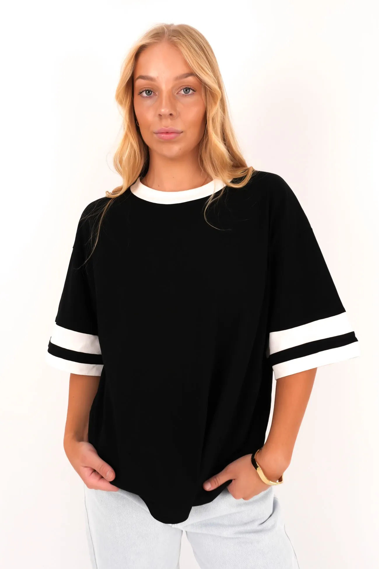 Thermal Regulation Layer Della Tee Black White