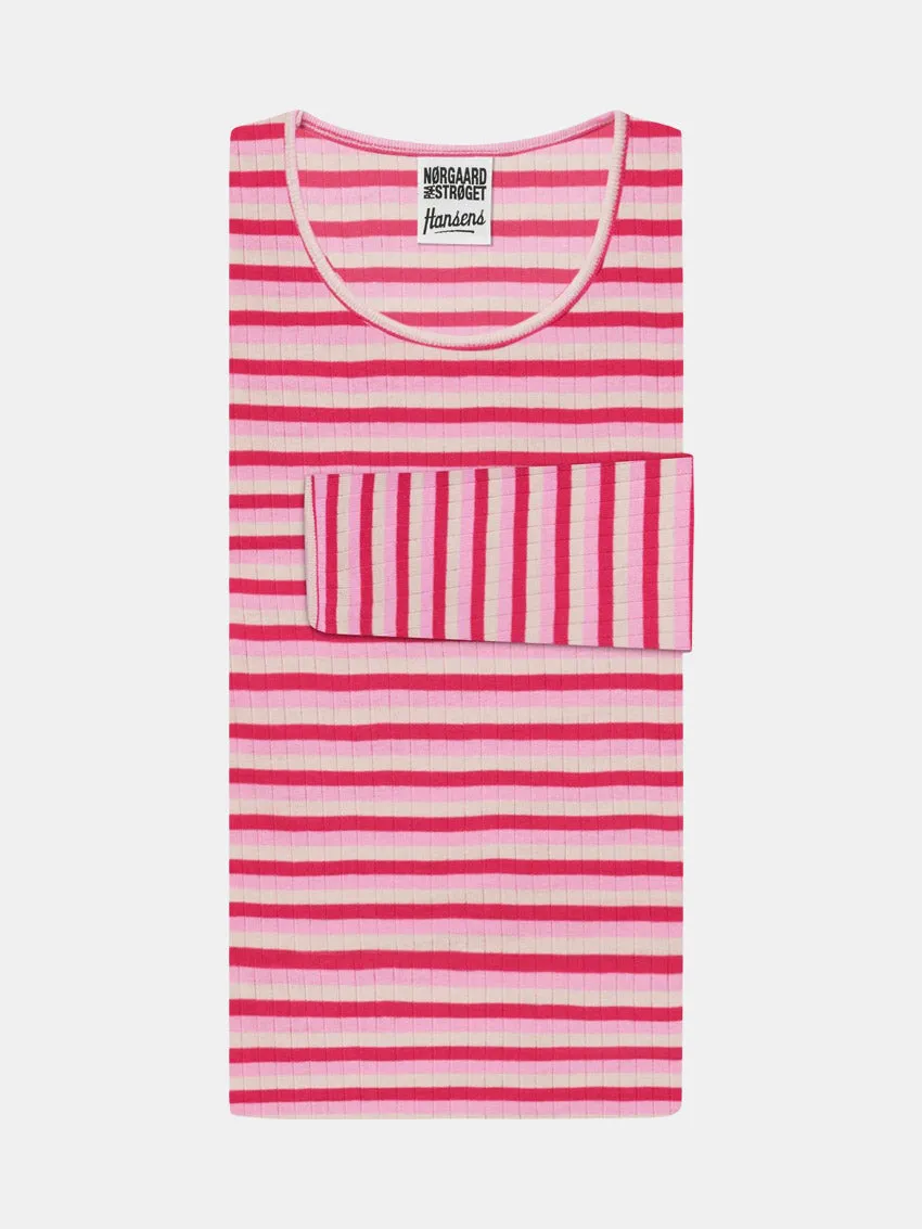 101 Hansens Is x NPS Tee L/S Pink/Choco/Strawberry men's clothing