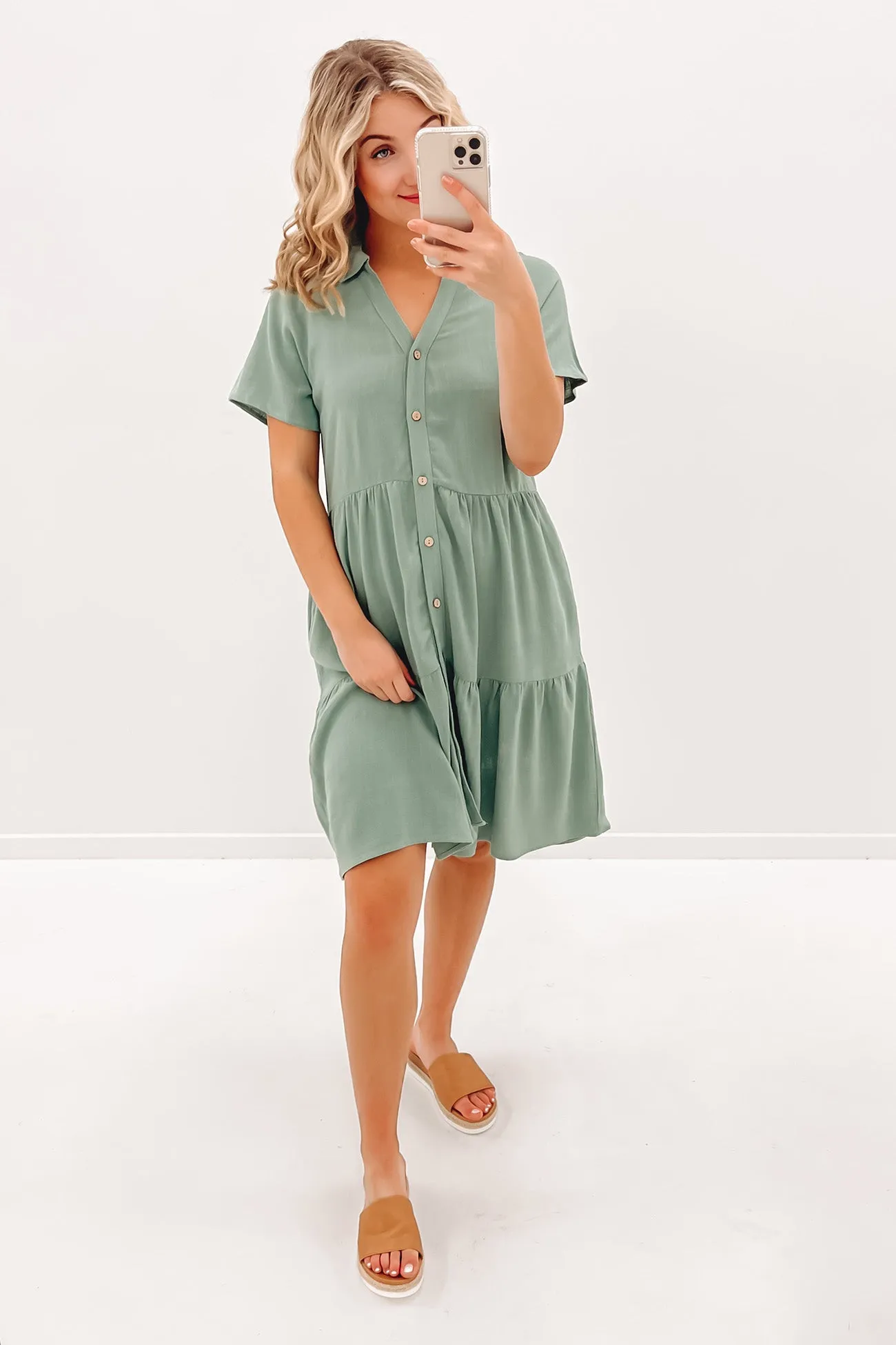 Little Paradise Mini Dress Sage Night Mood