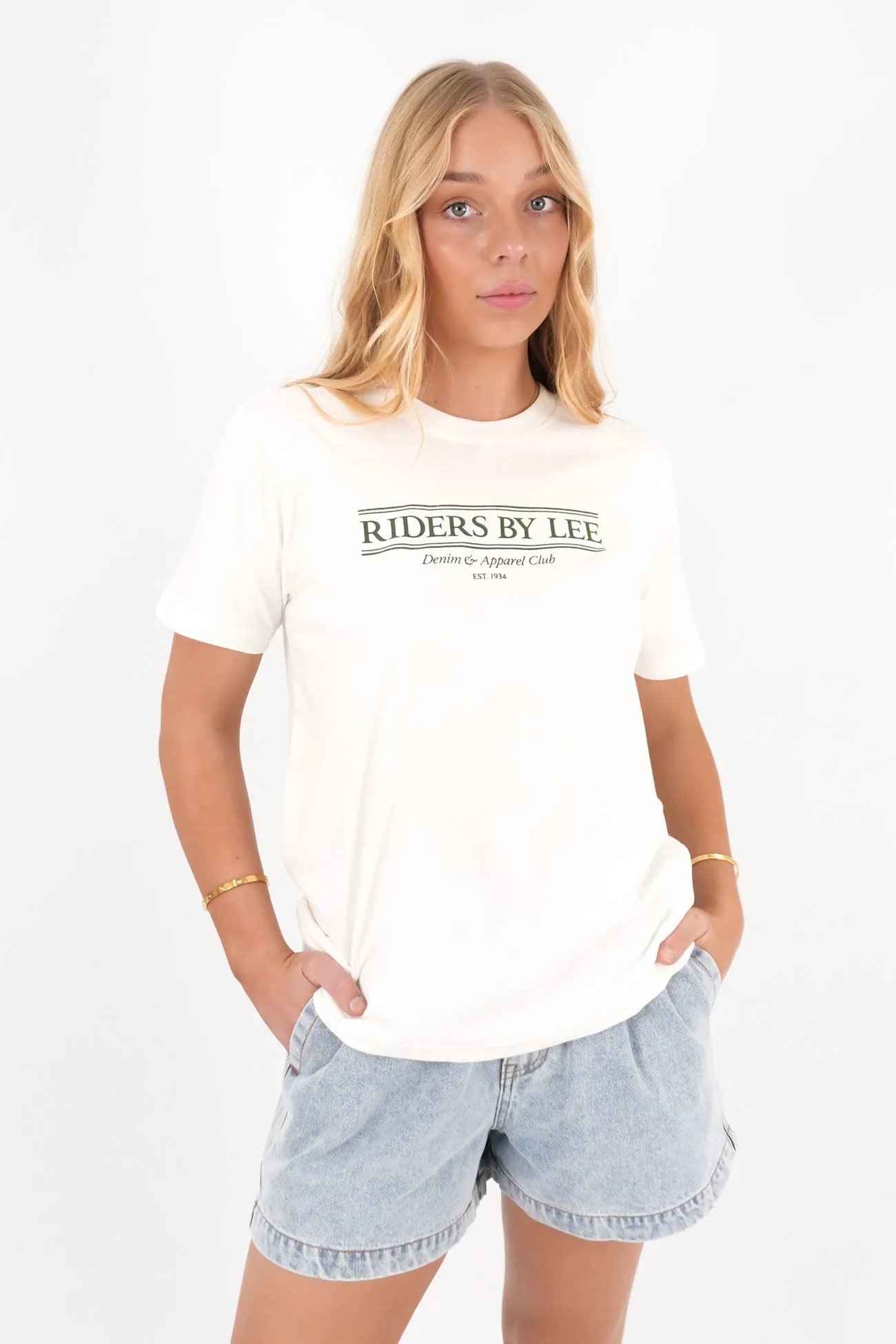 Lightweight Look Sustainable Material Blend Relaxed Tee Optic White