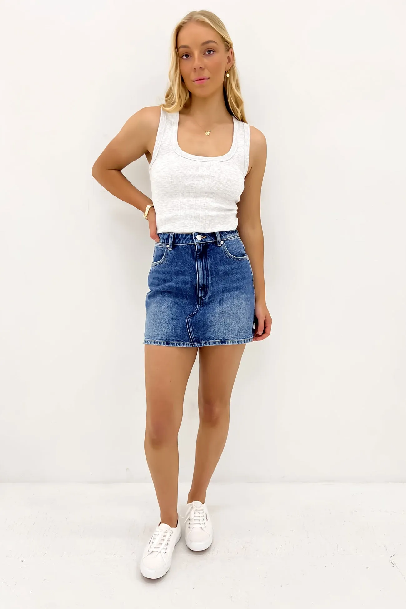 Repair Mini Skirt Deep Oasis Slim Fit Band